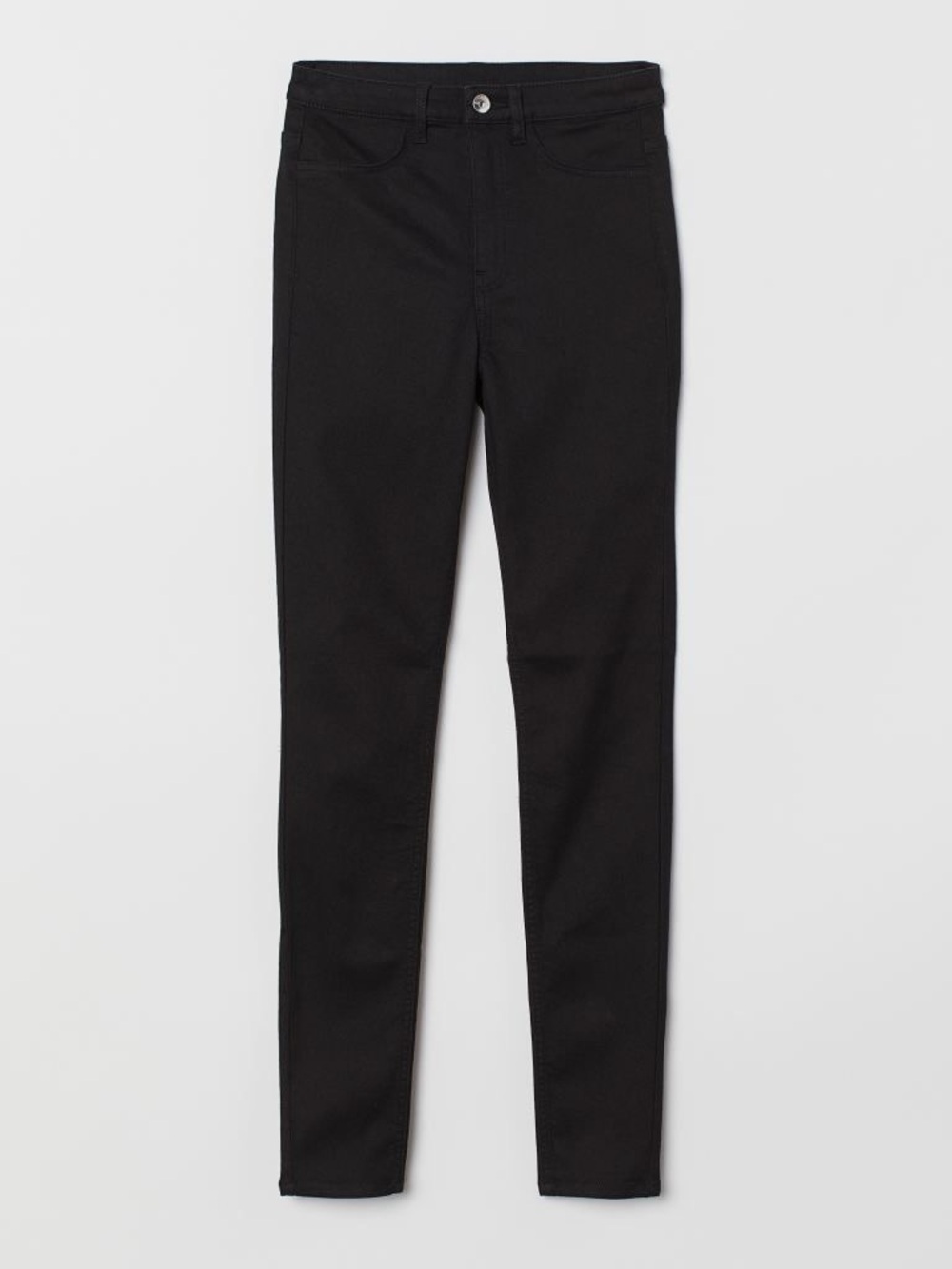 H&M Divided Logo Button Black Frayed Skinny Jeans